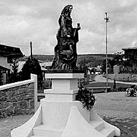 Danišovce - pedestal of the statue of St. Magdalene, 1998